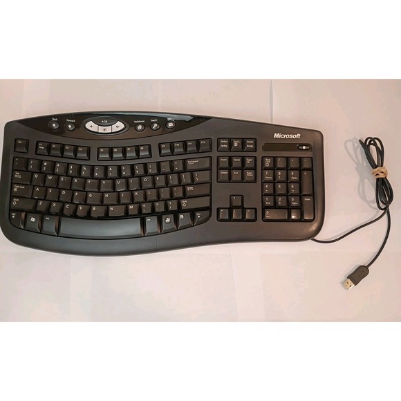 Microsoft Other - Microsoft Comfort Curve Keyboard 2000 v1.0 USB Wired Ergonomic KU-0459 - TESTED